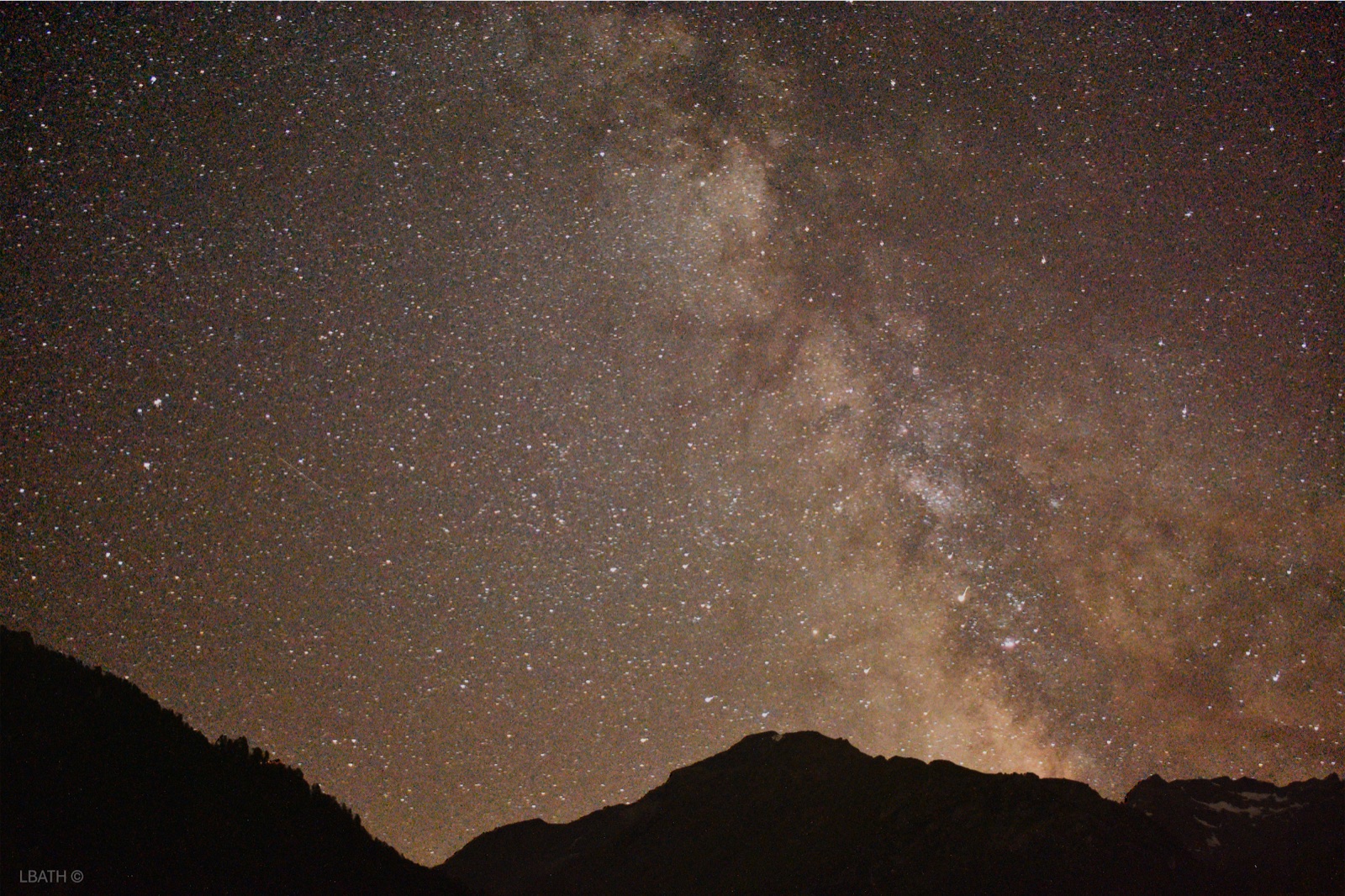 Milky Way over the mountains. (Nendaz, Swiss Alps)